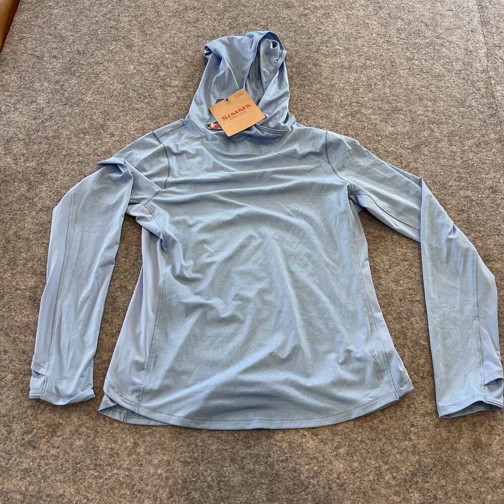 NWT Simms Fishing Women’s Solar flex Hoodie Cornflower Heather Size M